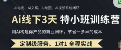 AI实操培训第20-21期线下，0基础保姆级教程，3月最新整理，企业获客、降本增效、打造超级个体 - 壹启创课-壹启创课